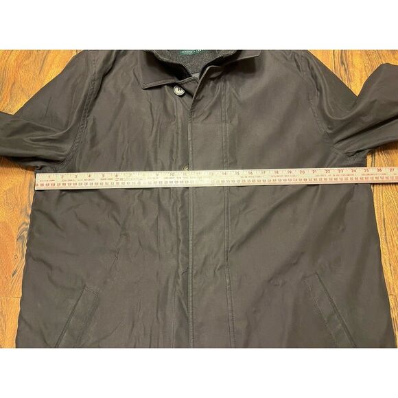 Lauren RALPH LAUREN Barn Trench Jacket Utility Walking Coat Black Men's L - Picture 2 of 14
